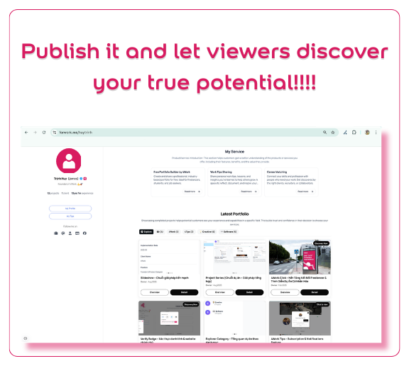 Go live and publish your profile